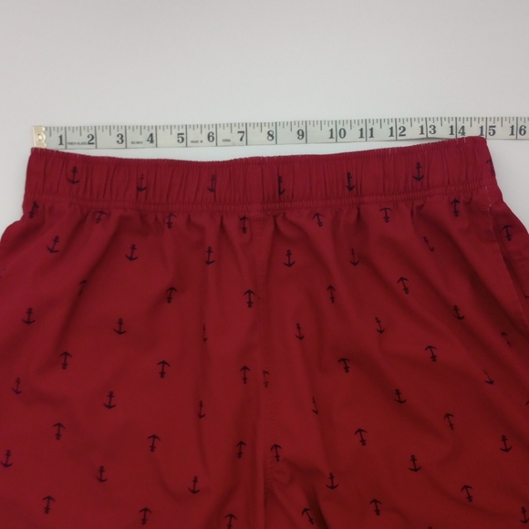 Nautica Men's Rust Colored Swim Trunks with Anchor Pattern, Size Medium - Picture 8 of 10
